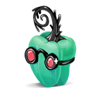 green, pepper Black icon