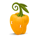 Orange, pepper Black icon