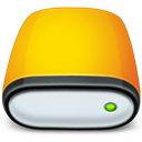 Removable, drive Gold icon