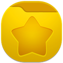 Folder, Favourites Gold icon