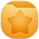 Favourites, Folder Goldenrod icon