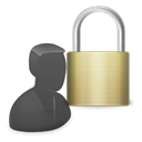 padlock, user, Control Black icon