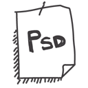 Psd, File Black icon