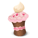 muffin, cake Black icon