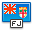 Fiji, flag DodgerBlue icon