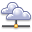 network, Clouds Black icon
