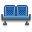 Blue, seats, terminal SteelBlue icon