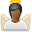 Angel, user Black icon