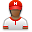 Ballplayer, user Black icon