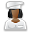 Cook, Female, user Black icon