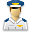 Civil, pilot, user Black icon