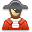 pirate, user Black icon