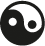 yin, Yang Black icon