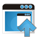 upload, Up, Application SteelBlue icon