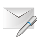 Pen, Edit, envelope Black icon