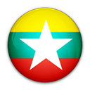 of, myanmar, Burma, flag Black icon