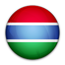 of, Gambia, the, flag Black icon