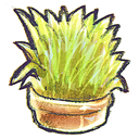 flowerpot, grass Black icon