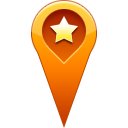 pin, star, start, Favorite, location Chocolate icon