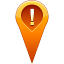 pin, location, warning Chocolate icon