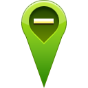 remove, pin, location OliveDrab icon