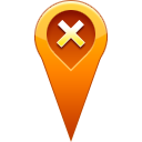location, remove, pin Chocolate icon