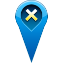 pin, remove, location Teal icon