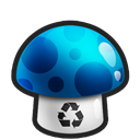Blue, Mushroom Black icon