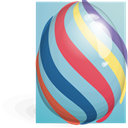 egg, striped, easter SkyBlue icon