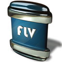 File, flv Black icon
