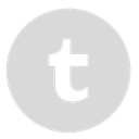 Tumblr, Circle, gray Gainsboro icon