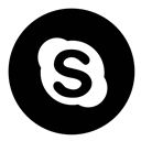 Circle, Skype Black icon