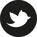 Circle, twitter Black icon