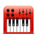 soda, red, midi, Audio Black icon