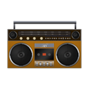 Orange, Boombox Black icon