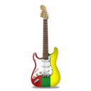 guitar, Reggae, stratocastor Black icon