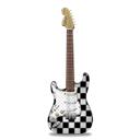 ska, guitar, stratocastor Black icon