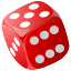 cube, Casino, gambling, Chance, gamble, poker, Game, 3d, risk, dice, Lucky Black icon