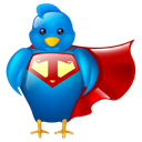 tweet, Social, twitter, bird, Super, social media, Logo, hero Black icon