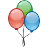 Balloon, festive, party, Holiday, birthday, Events Black icon