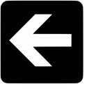 Arrow, Left Black icon