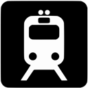 transportation, Rail, train Black icon