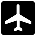 plan, transportation, Air, Airport Black icon