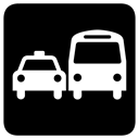 transportation, Ground, cars, Traffic Black icon