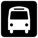 transportation, public, Bus Black icon
