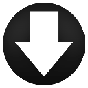 Down, Arrow, Circle Black icon