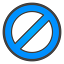 ban, Circle DodgerBlue icon