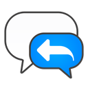 reply, Chat Black icon