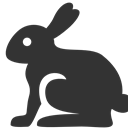 rabbit, easter DarkSlateGray icon