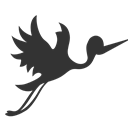 Stork, Flying Black icon